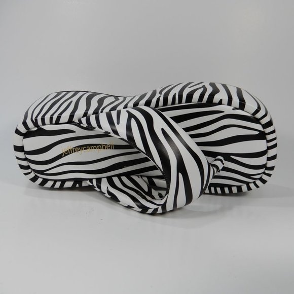 Jeffrey Campbell Crybaby Platform Thong SANDALS Size 5.5 Zebra Print NEW $125 - Picture 16 of 16